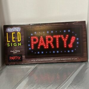 Flashing led sign with attached hardware outer dimensions 19”x10”